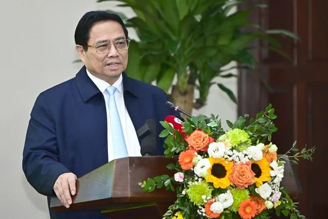 Prime Minister Pham Minh Chinh reviews the agriculture sector's work in 2023 and outlines its tasks for 2024 on Wednesday. Photo by The Investor/Bao Thang.