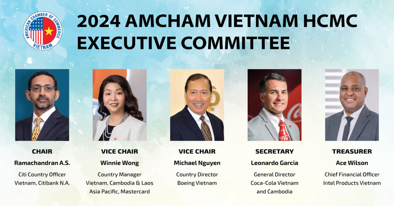 The executive committee of AmCham Vietnam HCMC. Photo courtesy of the AmCham.
