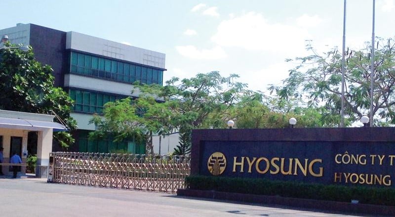 Nhà máy Hyosung ở tỉnh Đồng Nai, miền Nam Việt Nam.  Hình ảnh lịch sự của công ty.