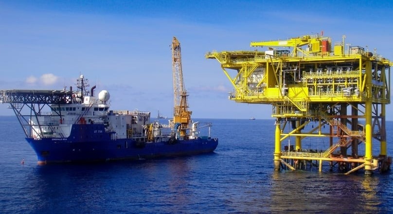 Oil-gas operations at Te Giac Trang oilfield off southern Vietnam. Photo courtesy of PVEP.