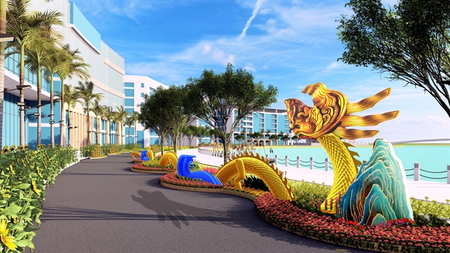 A render picture of Phu My Hung Spring Flower Festival. The festival will take place in District 7 in HCMC to celebrate the coming Lunar New Year. Photo courtesy of Phu My Hung Development Corporation.