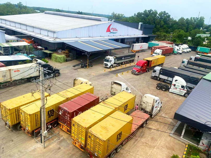 Container trucks at the Phuc Sinh JSC factory site. Photo courtesy of Phuc Sinh JSC.