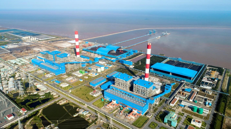 An arerial view of Duyen Hai 1 and 3 thermal power plants in Duyen Hai district, Tra Vinh province, southern Vietnam. Photo courtesy of EVN Genco 1.