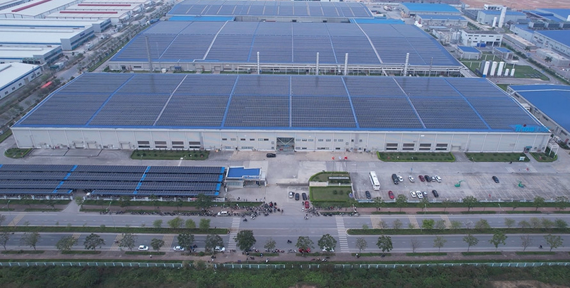 A Trina Solar plant in Thai Nguyen province, northern Vietnam. Photo courtesy of Thai Nguyen newspaper. 