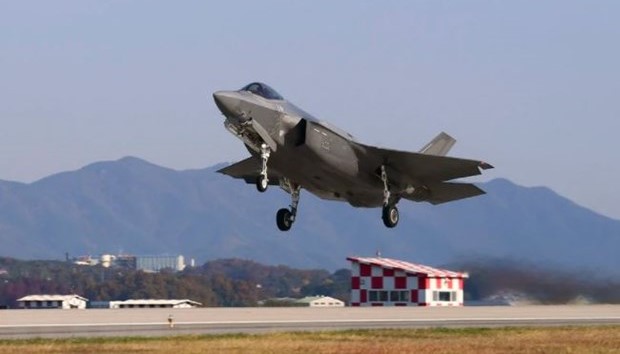 An F-35A fighter jet manufactured by Lockheed Martin. Photo by VNA.