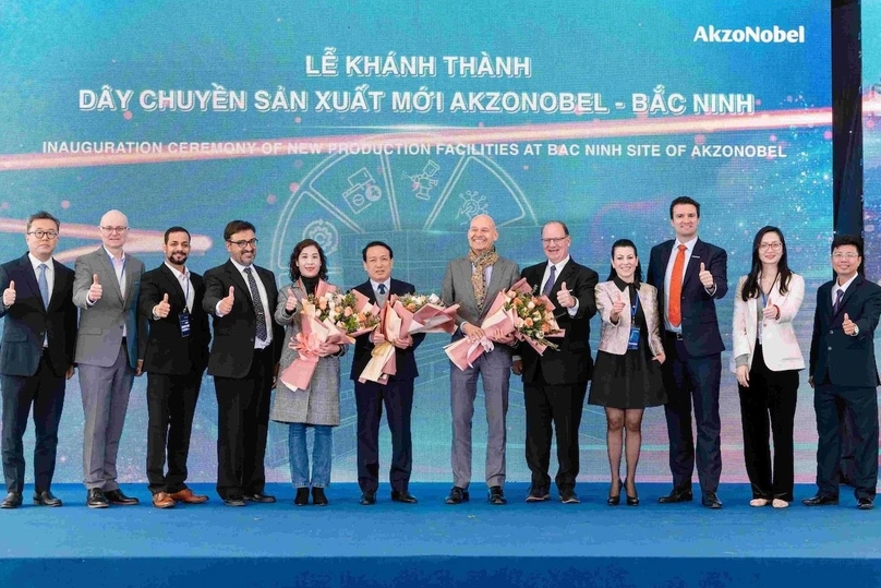 AkzaNobel inaugurates new production facilities in Bac Ninh province, northern Vietnam, March 1, 2024. Photo courtesy of AkzoNobel.