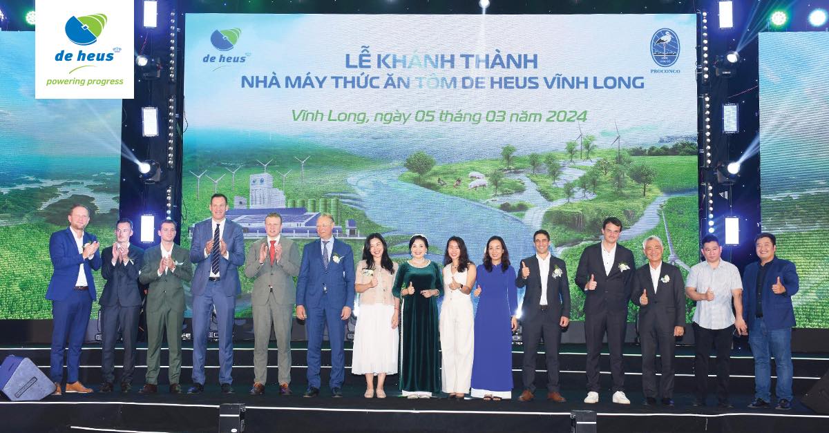 Dutch firm De Heus opens a shrimp feed mill in Vinh Long province, Vietnam's Mekong Delta, March 5, 2024. Photo courtesy of De Heus Vietnam.