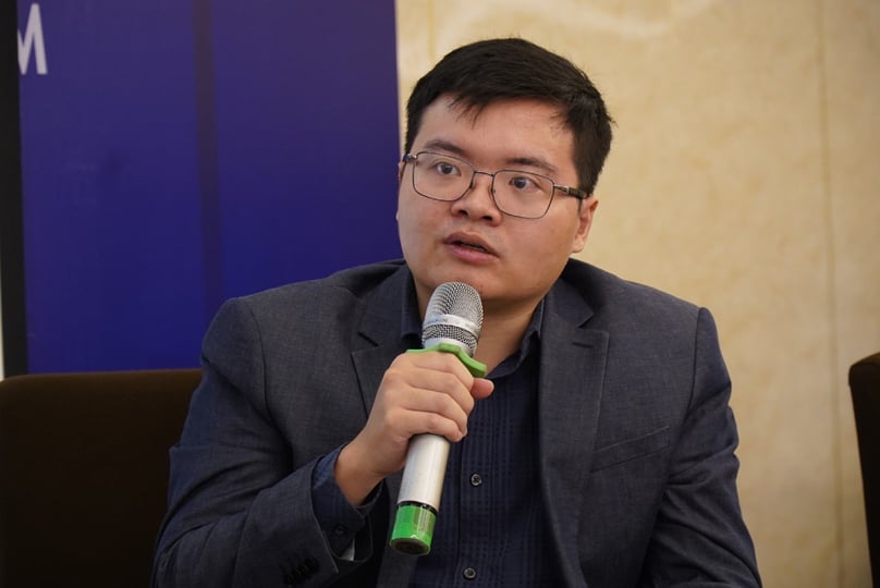 Lawyer Dao Tien Phong from InvestPush speaks at the workshop organized by the Vietnam High Quality Association in HCMC, March 12, 2024. Photo courtesy of the association.