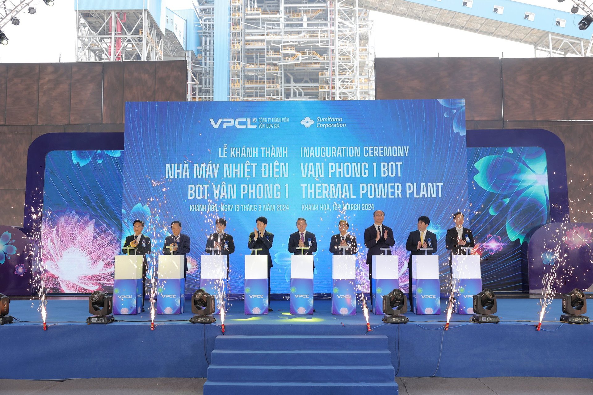 The inauguration ceremony of Van Phong 1 thermal power plant in Khanh Hoa province, central Vietnam, on March 13, 2024. Photo courtesy of VIetnam News Agency.