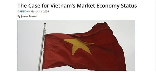 A screenshot of the article. Photo by Vietnam News Agency.