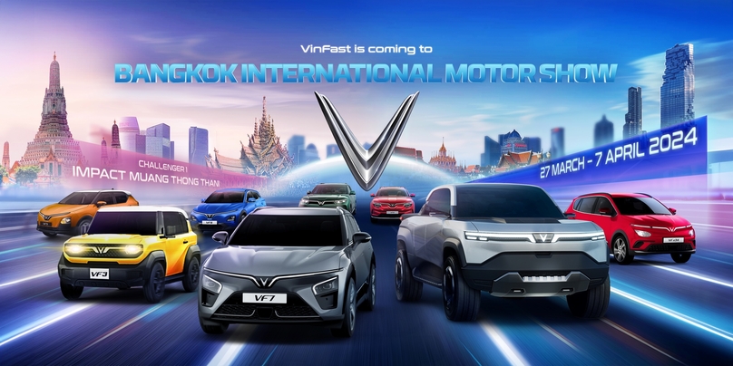  VinFast will make its appearance at the Bangkok International Motor Show 2024, in Thailand. Photo courtesy of VinFast.