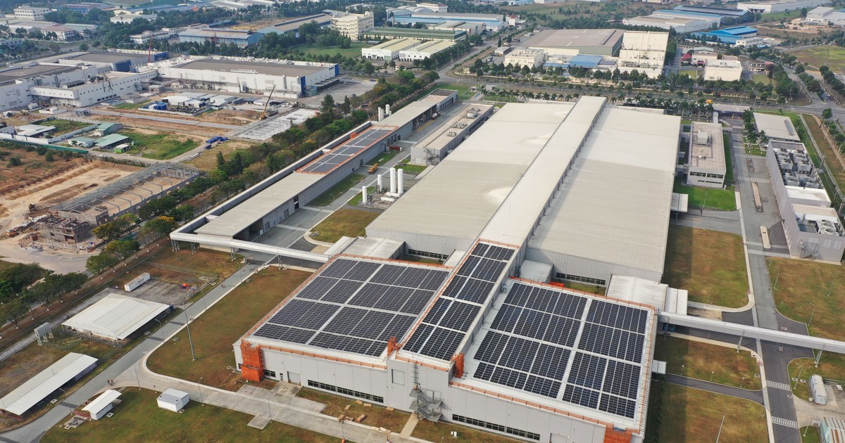 A rooftop solar system at a Bosch factory in Dong Nai province, southern Vietnam. Photo courtesy of Bosch Vietnam.
