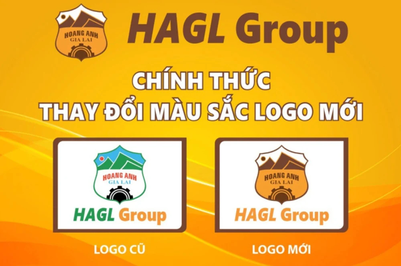 Hoang Anh Gia Lai JSC's old logo (left) and new logo.