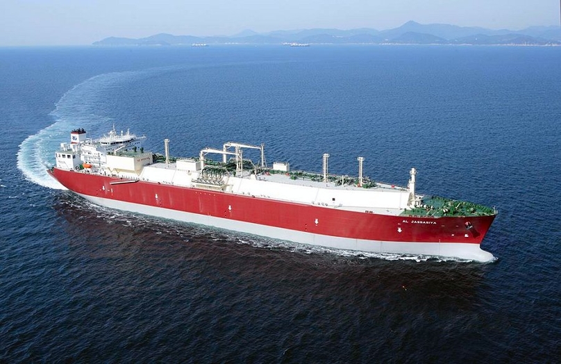   A 70,000 ton LNG tanker. Photo courtesy of PV Gas.