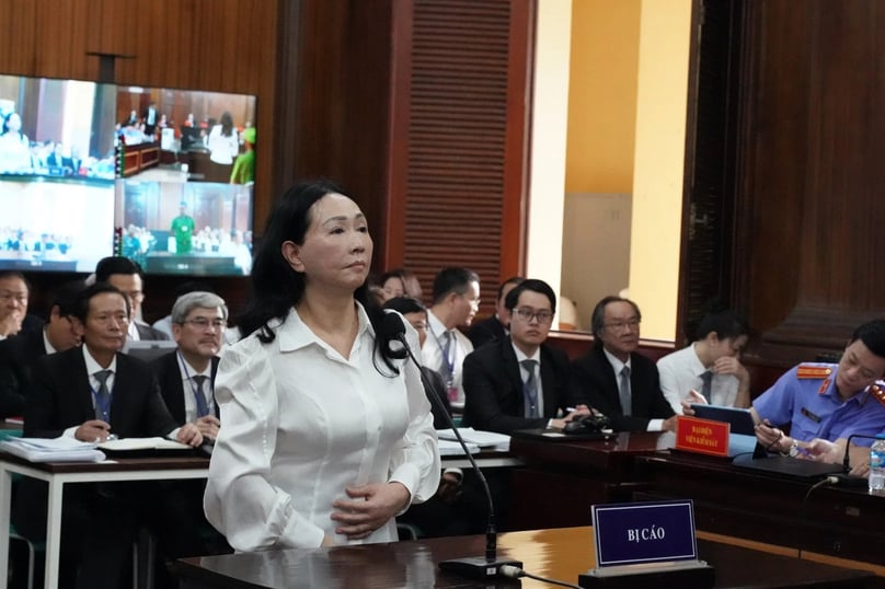 Truong My Lan, chairwoman of real estate developer Van Thinh Phat, at the court. Photo courtesy of Thanh Nien (Young People) newspaper.