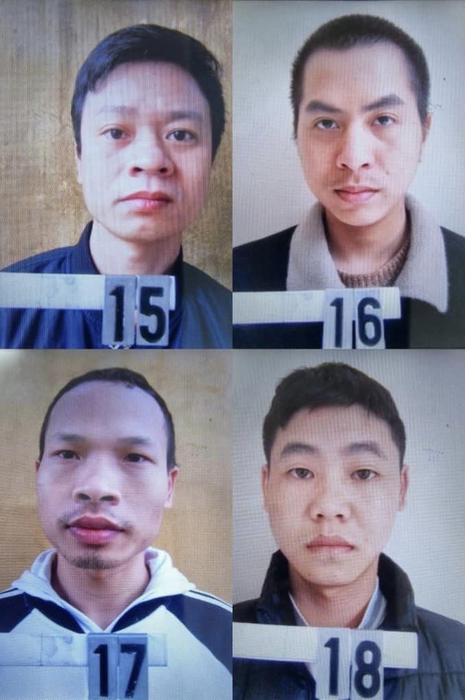 The four suspects in the case. Photo courtesy of Phu Tho police.