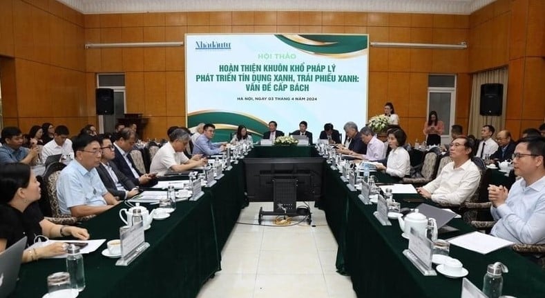 The Investor hosts “A matter of urgency: Completing the legal framework to develop green credit, green bonds” seminar in Hanoi,  April 3, 2024. Photo by The Investor/Trong Hieu.