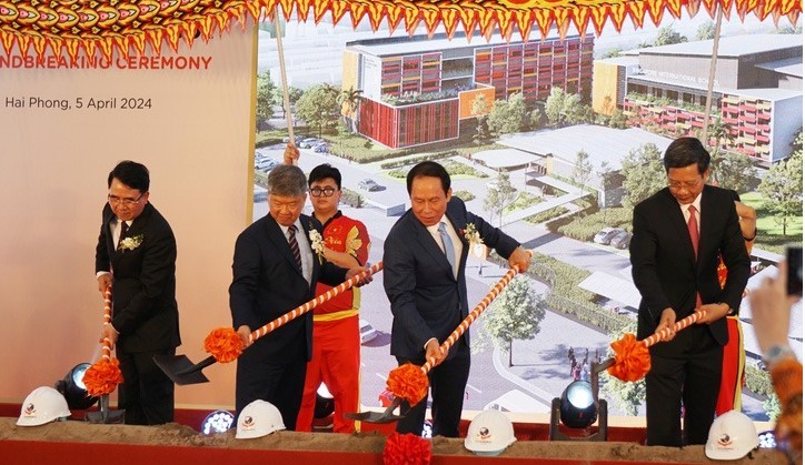 KinderWorld holds a groundbreaking ceremony for a new international school in Hai Phong city, northern Vietnam, April 5, 2024. Photo courtesy of Tuoi Tre (Youth) newspaper.