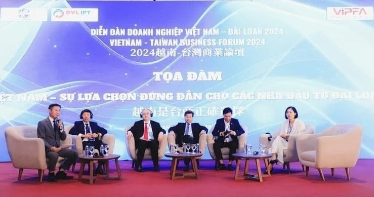 Diễn đàn Doanh nghiệp Việt Nam-Đài Loan 2024 khai mạc tại Hà Nội, ngày 8/4. Ảnh do Hiệp hội Tài chính Khu công nghiệp Việt Nam cung cấp.