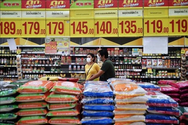 Rice products sold at a supermarket in Bangkok, Thailand. Photo courtesy of AFP/Vietnam News Agency.