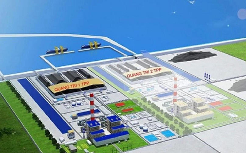 An illustration of Quang Tri I thermal power plant project in Quang Tri province, central Vietnam. Photo courtesy of EGATi.