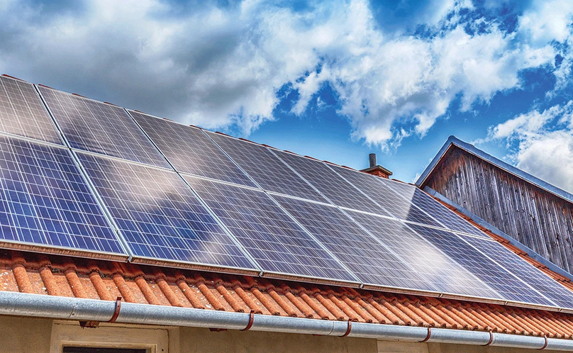  A rooftop solar power system in a household. Photo courtesy of Vietnam Electricity.