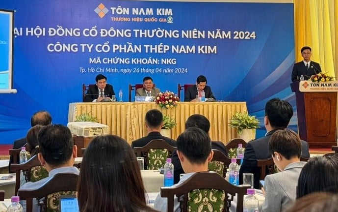 Nam Kim Group convenes its 2024 AGM, HCMC, April 26, 2024. Photo by The Investor/Lan Do.