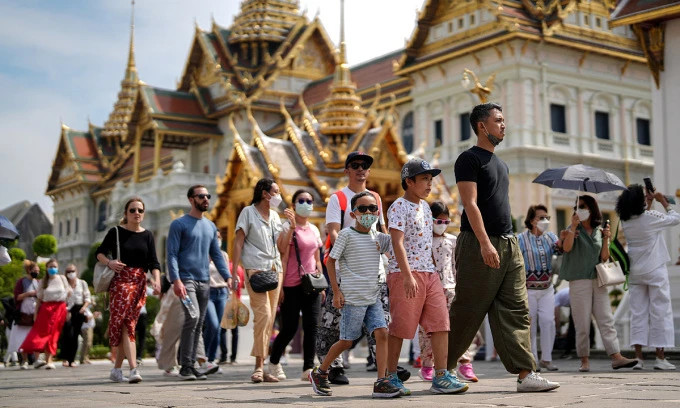  Tourists visit the Grand Palace in Bangkok, Thailand. Photo courtesy of Reuters.