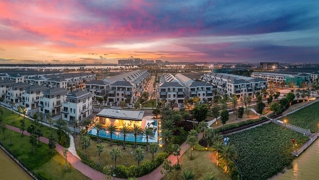 A nocturnal view of the Aqua City project by Novaland in Dong Nai province, southern Vietnam. Photo courtesy of the company.