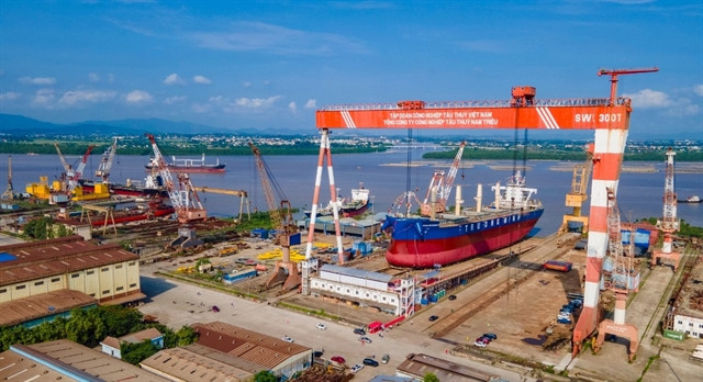 The 65,000 DWT Truong Minh Dream 01 was launched on May 11, 2024. Photo courtesy of Giao thong (Transport) newspaper.