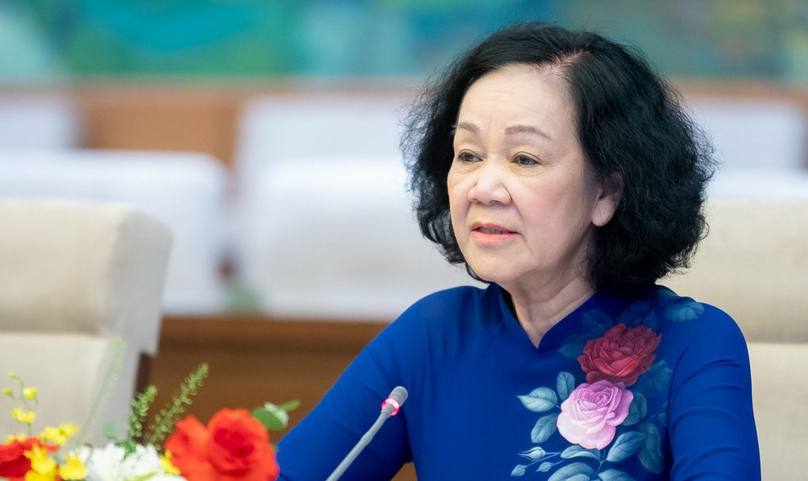 Truong Thi Mai at a National Assembly event in May 2023. Photo courtesy of the National Assembly's news portal.