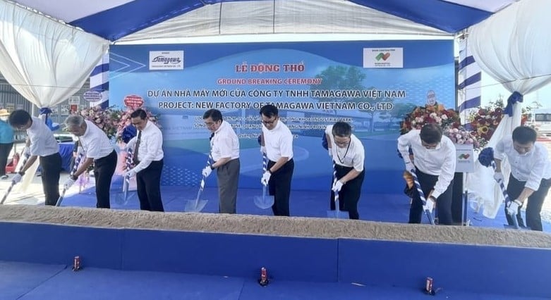 Tamagawa Vietnam holds a ground breaking ceremony of its factory in Quang Ninh province, northern Vietnam, May 17, 2024. Photo courtesy of Quang Ninh newspaper.