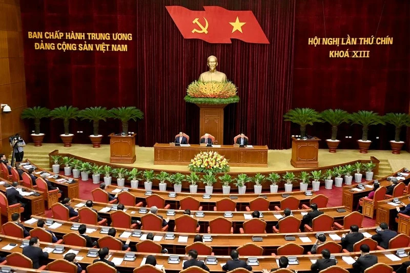 The ninth plenum of the Party Central Committee in Hanoi, May 16-18, 2024. Photo courtesy of Nhan dan (People) newspaper.