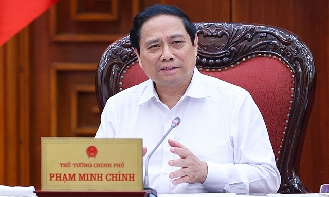 Prime Minister Pham Minh Chinh chairs a meeting on social housing development in 2021-2030, Hanoi, May 17, 2024. Photo courtesy of the government's news portal.