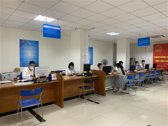 Inside an office of the Hanoi Tax Department. Photo courtesy of Vietnam News Agency.