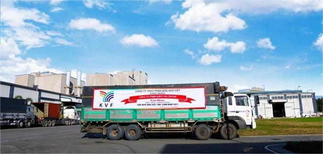 A KVF truck delivers products to distributors. Photo courtesy of the company.