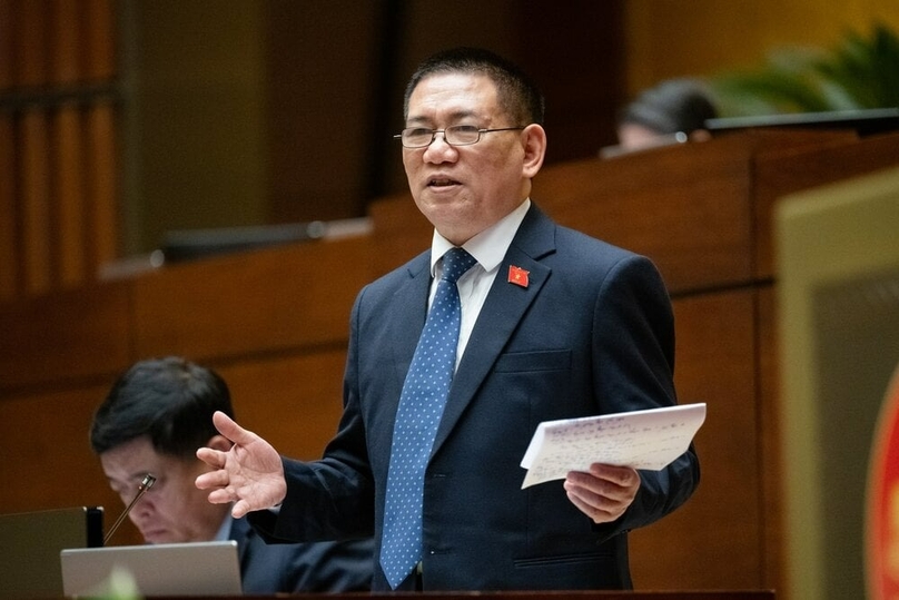 Minister of Finance Ho Duc Phoc. Photo courtesy of the National Assembly's news portal.