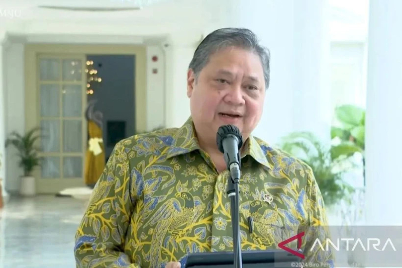 Indonesian Coordinating Minister for Economic Affairs Airlangga Hartarto. Photo courtesy of Antara.