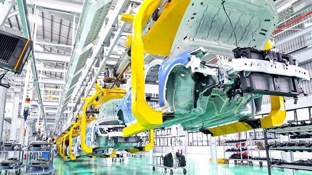 An assembly line in Truong Hai Auto Corporation (THACO) in Quang Nam province, central Vietnam. Photo courtesy of THACO.