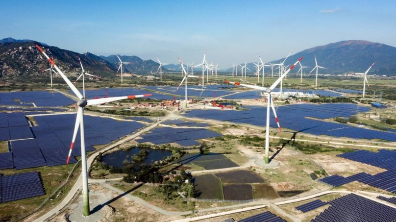 A wind farm of Trungnam Group in Ninh Thuan province, south-central Vietnam. Photo courtesy of the group.