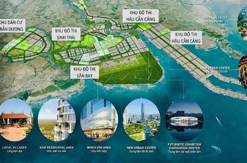 Sub-areas of the new Southern Hai Phong Economic Zone to be built in the port city of Hai Phong, northern Vietnam. Photo courtesy of HEZA.