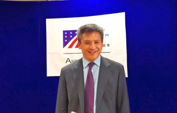 Kin Moy, pictured in June 2015 when being director of American Institute in Taiwan. Photo courtesy of Taipei Times.