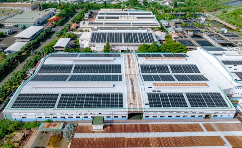 Solar panel rooftop installation at a plant owned by Samil Vina in Dong Nai province, southern Vietnam. Photo courtesy of SK Ecoplant.
