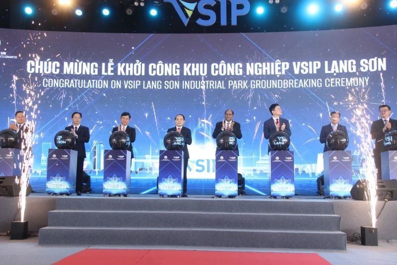 A groundbreaking ceremony held for VSIP Lang Son in the eponymous northern Vietnam province, June 14, 2024. Photo courtesy of Thuong Hieu & Cong Luan (Brands & Public Opinion) magazine.