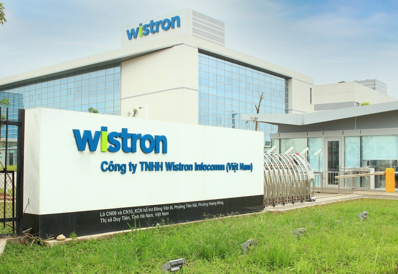 Nhà máy Wistron ở tỉnh Hà Nam, miền Bắc Việt Nam.  Hình ảnh được cung cấp bởi Wistron Infocomm Việt Nam.