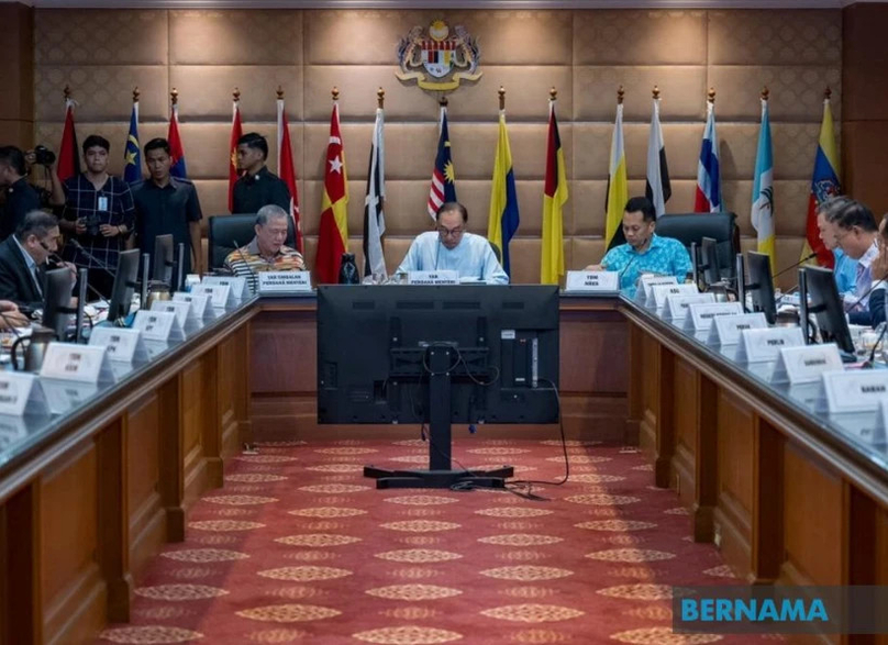  At the fifth meeting of the Malaysia's National Climate Change Action Council. Photo courtesy of Bernama.