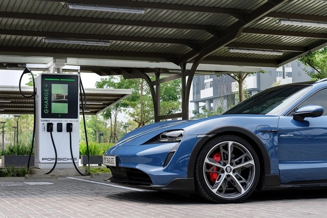  A Porsche charging station in Ho Chi Minh City. Photo courtesy of the company.