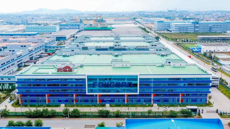 Một nhà máy Foxconn ở tỉnh Bắc Ninh, miền Bắc Việt Nam.  Hình ảnh lịch sự của Foxconn.