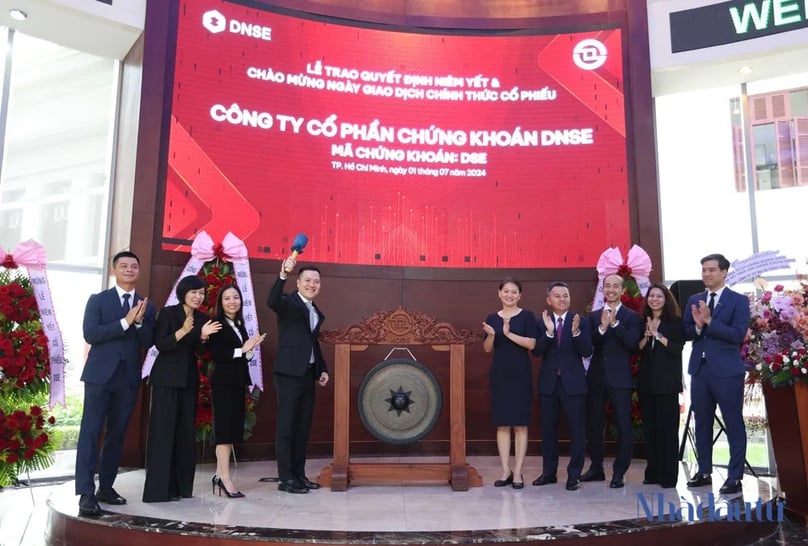 DNSE Securities JSC officially listed its shares as DNE on the Ho Chi Minh Stock Exchange on July 1, 2024. Photo by The Investor/My Ha.