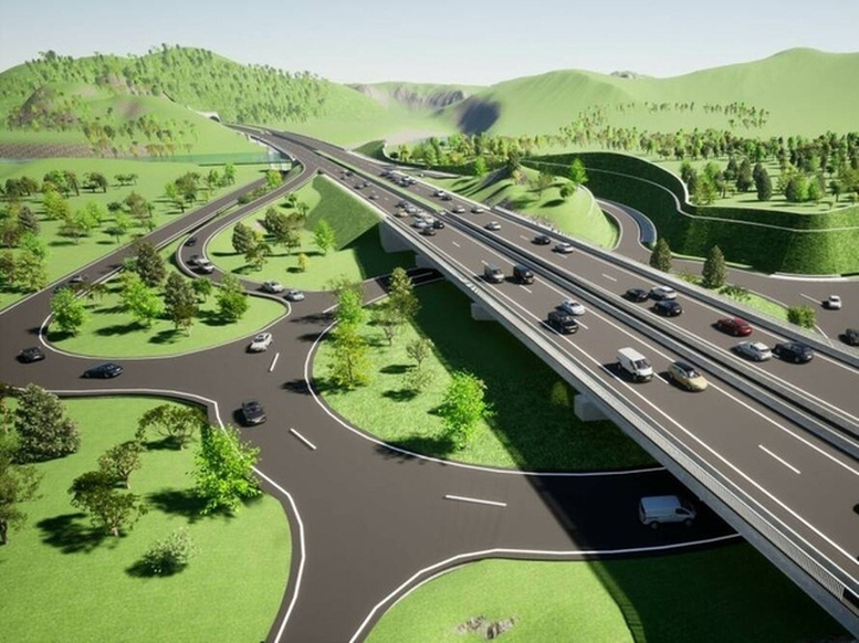 An artist's impression of the Gia Nghia-Chon Thanh expressway. Photo courtesy of Dak Nong province's People Committee.